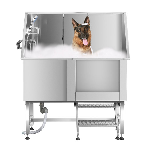 Dog grooming shop tubs stainless steel